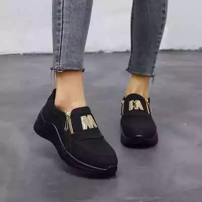 Zapatos Deportivos De Suela Gruesa Para Mujer Zapatillas Vulcanizadas De Color • $24.36