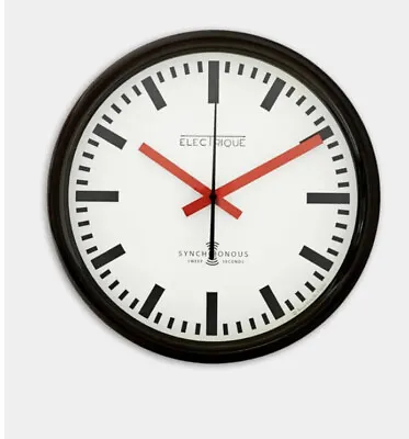 £39 • Buy John Lewis Lascelles Swiss Station Wall Clock, Dia.30cm, Black RRP  £50.00