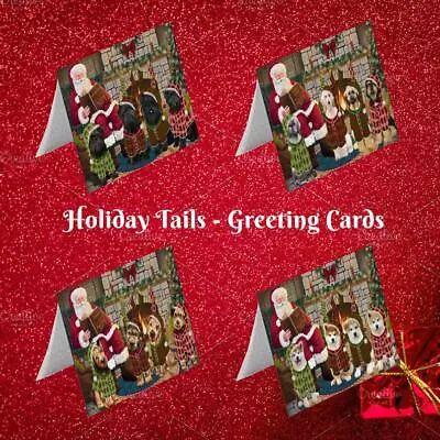 Christmas Cozy Fire Holiday Tails Dog Cat Pet Photo Greeting Invitation Card • $64.89