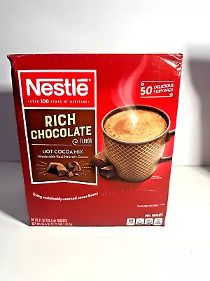 Nestle Rich Chocolate Hot Cocoa Mix Made With Real Cocoa 50 Count • $19.95