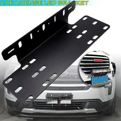 Light Bar Work Lights LED Front Bumper Holder Mount Car License Plate Bracket • $20.89