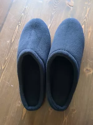 KingSize Men's Big & Tall Fleece Clog Slippers Size 12 EW Extra Wide Black Nwob • $24.95