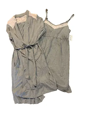 NWT! Motherhood Maternity Nursing Gown Robe Pajama Sleep Set  - Size Large • $24.99