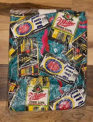 NOS 90’s Miller Beer Beach Towel High Life Genuine Draft  57X34  Made In USA • $29.99