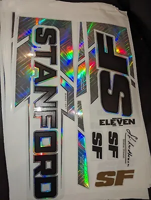 Stanford SF Eleven Holographic  Cricket Bat Stickers *Free Grip And Random Set* • $27