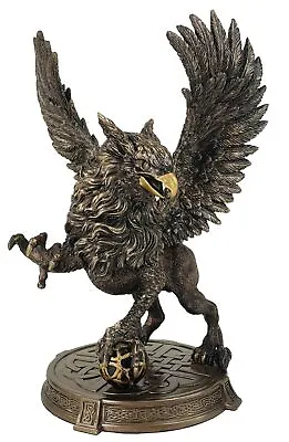 £57.22 • Buy Mythology Griffin Griffon Lion Eagle Statue Viking Celtic Knot Base Bronze Color