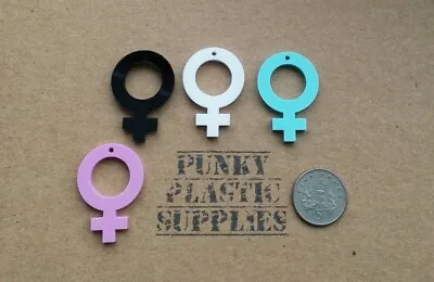 5x Female Symbol Laser Cut Acrylic Charms/pendants/ Cabochons/ Jewellery Making • £2