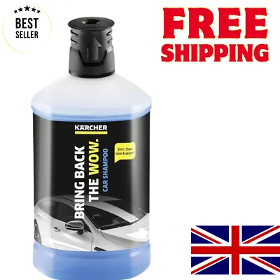 Karcher Snow Foam Bottle Pressure Washer Detergent Car Shampoo Plug Clean 3 In 1 • £9.99