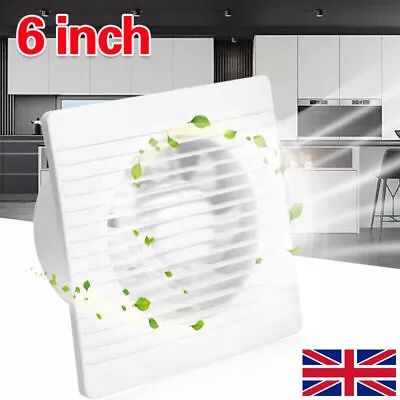 150MM 6 Inch Extractor Fan For Kitchen Bathroom Toilet Indoor White Standard UK • £14.68