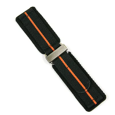 Orange Stripe Double Layer Nylon Hook'n'Loop Watch Strap Band  • $54.99