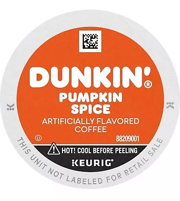 Dunkin' Donuts Keurig Coffee Pods Pumpkin Spice 88 Count 06/28/2024 • $45