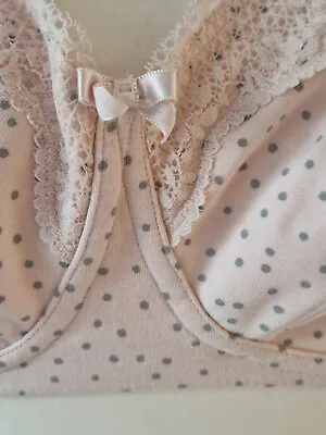 36DD Marks And Spencer M&S Nursing Maternity Nonwired Ladies Bra Pink Cotton • £7