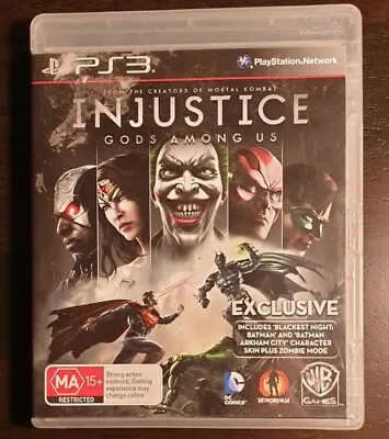 INJUSTICE: GODS AMONG US Game For Sony PlayStation 3 PS3 PAL Reg 4 With Manual. • $1