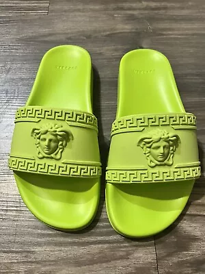 Versace Green Slides Sandals • $195