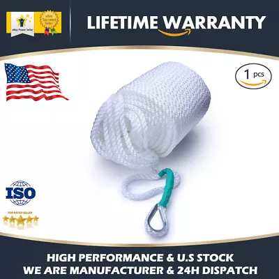 3/8 X300' Twisted Anchor Rope Nylon 3 Strand Dock-line Rop Boat W/Thimble • $38.99