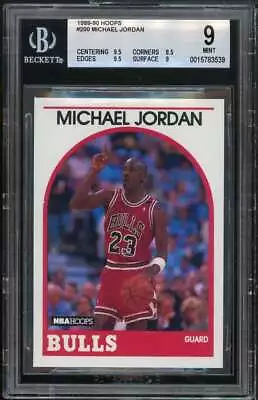 Michael Jordan Card 1989-90 Hoops #200 BGS 9 (9.5 8.5 9.5 9) • $50