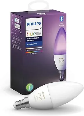 $99 • Buy PHILIPS Hue White & Color Ambiance E14 Bluetooth Candle Bulb