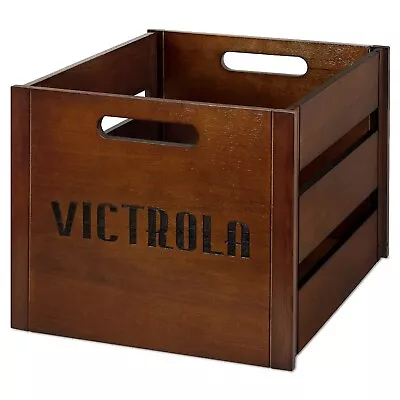 Victrola Wooden Record Crate Espresso Modern • $58.62