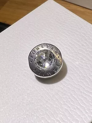 £10 • Buy Pandora Charm Genuine Item Family Forever With Crystal Middle Stone