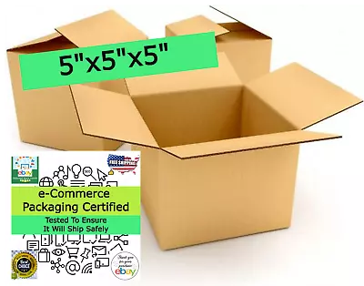 Shipping Boxes Small 5 X 5 X 5 Inches Size Cardboard Boxes 25 Pack Packing USA • $34.10