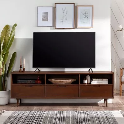 Mid Century Modern TV Stand Entertainment Center Media Cabinet Solid Wood WB 71  • $499.99