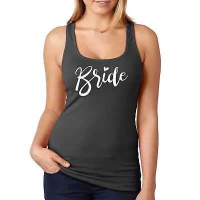 Women's Bride Heart Tank Top Wedding Bachelorette Bridal Shower Gift Shirt • $16.49