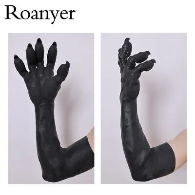 Smitizen Black Silicone Fake Monster Gloves Animal Tiger Hand BDSM Halloween  • $247.48