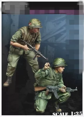 $16.03 • Buy Resin Figure Model Garage Kit 1:35 Vietnam War 2 US Soldiers RN2342 Resin Kit