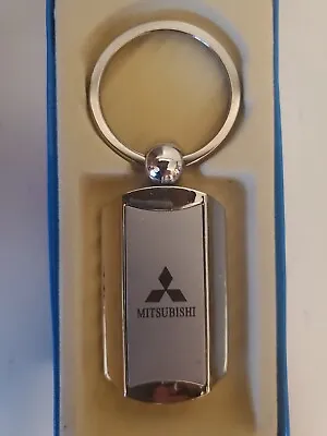 Mitsubishi Logo Authentic Genuine Stainless Steel Keyring Keychain New Swivels • $8.95
