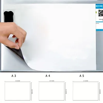 Magnetic Fridge Whiteboard With 8 Color Marker Pen For Easy Writing And Erasing • £6.88