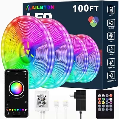 LED Strip Lights 5m-10m - 30M Music Colour Changing  RGB LED Strip 24 Key Remote • £11.99