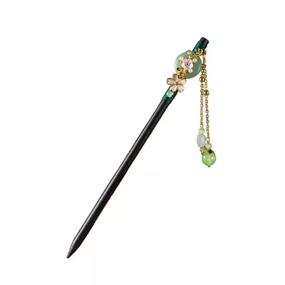 Vintage Wooden Hair Stick Chinese Style Winding Flower Hairpin With Tassel • $7.89