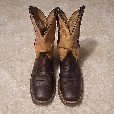 Double H Square Toe Cowboy Boot Mens Size 9 EE US Brown Leather Work DH4305 • $100