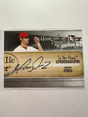 K57351 - 2011 ITG Heroes And Prospects Lumbergraphs Auto #MP Martin Perez • $10