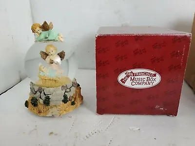 Baby Angels W/Jesus  WG Snow Globe - San Francisco Music Box Co. 3Y • $29.95