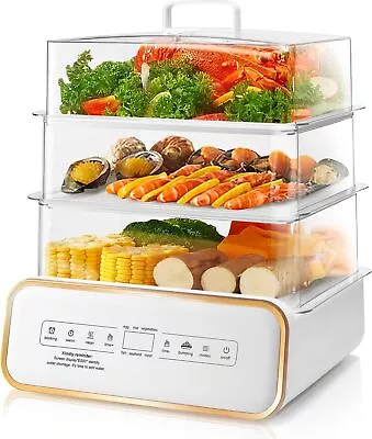 SUSTEAS Food Steamer For Cooking - 17QT Vegetable Steamer With 24H Booking  • $97.49