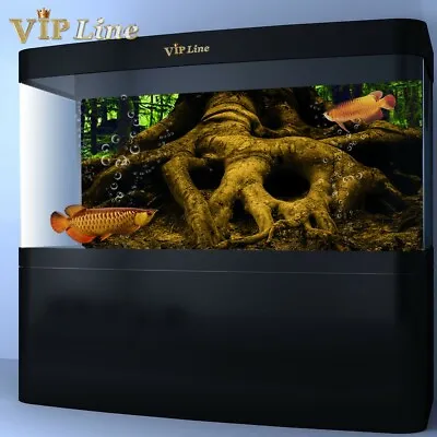 $8.19 • Buy Aquarium Background Poster Large Tree Root PVC Fish Tank Decorations Landscape