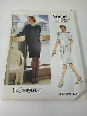 NOS Vintage Vogue Patterns Paris Original Yves Saint Laurent 1341 Size 8 Dress • $14.99