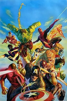 ALEX ROSS Rare SECRET WARS Marvel CANVAS Giclee SIGNED PP 11/25 Sold Out COA! • $1799