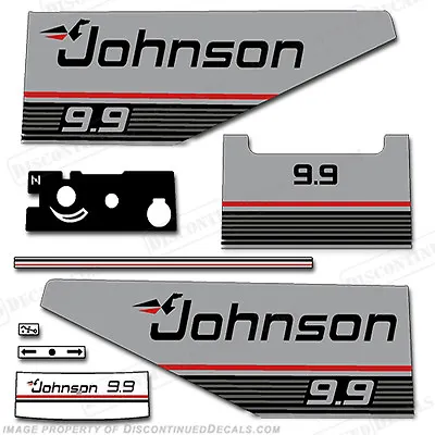 Fits Johnson 1987 - 1988 9.9hp Outboard Decal Kit - Decal Reproductions! • $64.95