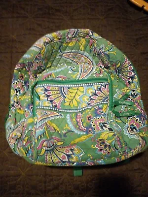 Vera Bradley Large Essential Backpack Quilted Paisley Pattern ~great Condition~ • $24.90