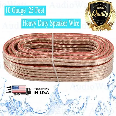 NEW 10 GA Gauge 25 Feet Ft Heavy Duty Marine Car Home Audio Cable Speaker Wire • $14.59