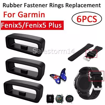 6x Watch Strap Band Loop Fastener Ring Bracelet Hoop For Garmin Instinct (22mm) • $9.79