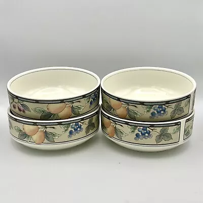 Mikasa Intaglio Garden Harvest 5  Set Of 4 Cereal Fruit Bowls CAC29 EUC • $27