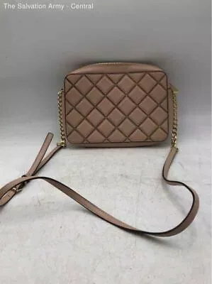 Michael Kors Womens Pink Gold Leather Adjustable Chain Strap Crossbody Bag • $9.99