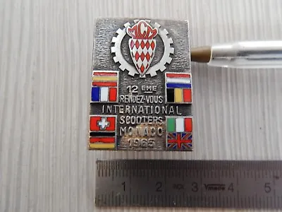 Original 1965 Scooters Monaco Rendez Vous Vespa Lambretta Pin Badge Etc • £35.53