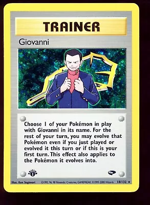 Giovanni Gym Challenge 18/132 Holo 1st Edition Pokemon Card WOTC • $54.99