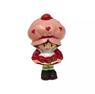 Vintage Strawberry Shortcake With Three Berries 25 Strawberryland Miniatures Pvc • $25