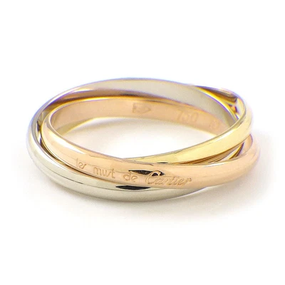 Cartier Ring Trinity XS 3 Rows Triple Slim Narrow Band 750 Tri-Color Gold #51 • £404.54