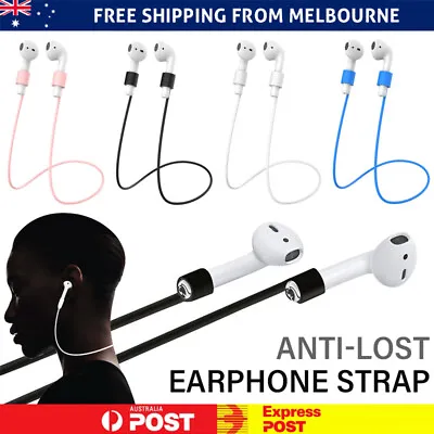 $4.29 • Buy Anti Lost Strap String Rope Silicone Holder Cable Cord Airpods Earbuds AU